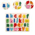 Wooden Small Alphabets Puzzle Plate 3D.