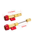 LI 2Pcs R134 Valve Core Quick Remover Installer Tool Kit Alloy Steel High Low Pressure Valve Core Remover Tools For Refrigerant Air Conditioner System.