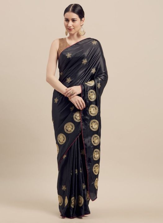 Latest & Exclusive Luxury Stylish Glorious Design Saree With Gorgeous Blouse Piece For Woman – 33