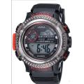 LASIKA W-H9025 Water Resistance/ Waterproof 30m Silicon Digital Watch for Men -Red. 