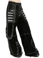 Women Cargo Jeans Striped Zipper Button Closure Loose Casual Trousers Streetwear with Pockets Fall Spring Clothes Punk Y2K 90s.