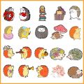 Cute Cartoon Hedgehog Brooch Creative Book Cup Stitching Heart Metal Badge Pin For Kids Costume Backpack Jewelry Gift.