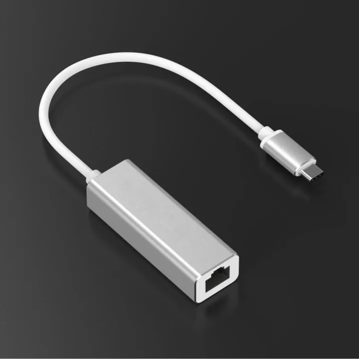 USB%203.1%20Type-C%20to%20RJ45%20LAN%20Card%20Gigabit%20Ethernet%20Hub%20Adaptor-Silver%20-%20Image%202