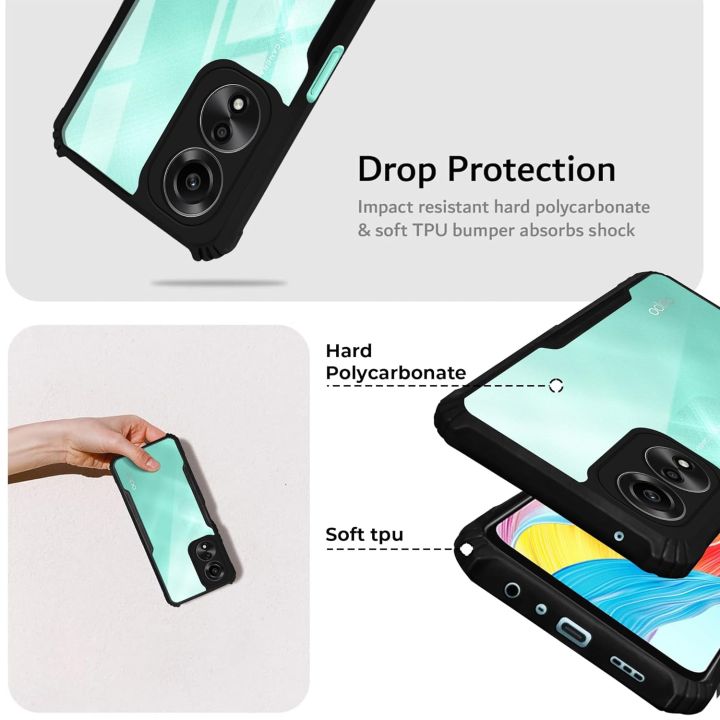 For%20Oppo%20A78%204G%20Edge-Reinforced%20Shockproof%20Cushion%20Back%20Clear%20Hybrid%20Transparent%20Hard%20Cover%20Casing%20-%20Image%204