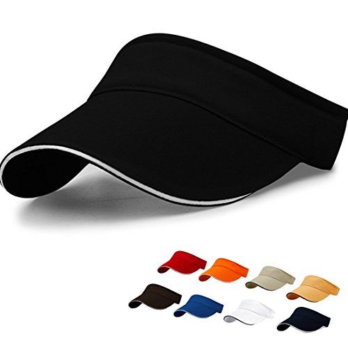 Women's%20Sun%20Visors%20Long%20Brim%20Thicker%20Sweatband%20Adjustable%20Sport%20Visor%20Hat%20-%20Image%203