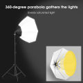 Photography Softbox Kit Portable Octagon Softbox 70W LED Light Brightness Flash Umbrella With 2M Stand Photo Studio Accessories. 