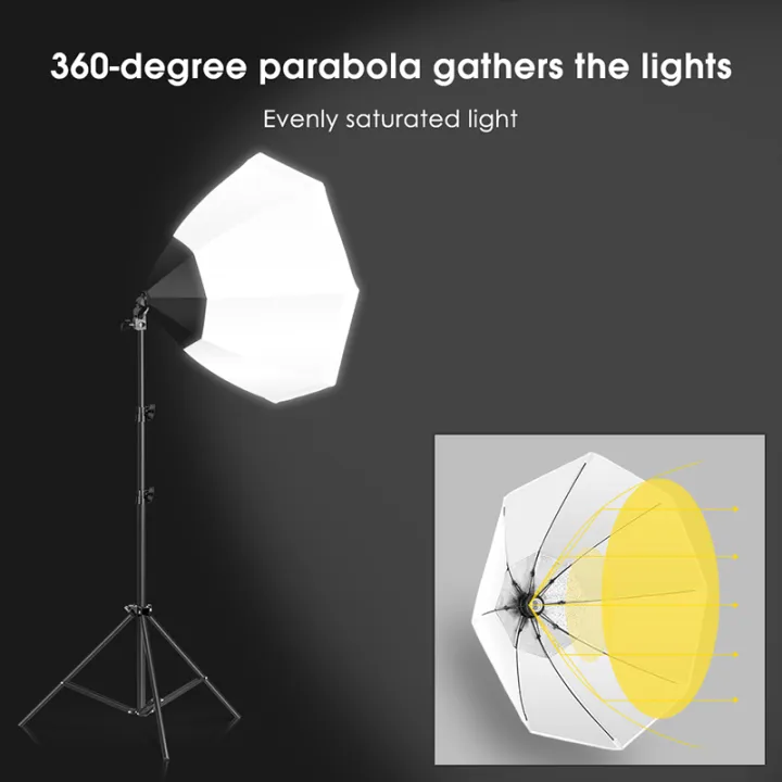 Photography%20Softbox%20Kit%20Portable%20Octagon%20Softbox%2070W%20LED%20Light%20Brightness%20Flash%20Umbrella%20With%202M%20Stand%20Photo%20Studio%20Accessories%20-%20Image%203