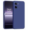 OnePlus Nord CE5 Silicone Matte Flexible Soft Phone Case- Black & Blue - Phone Back Cover.