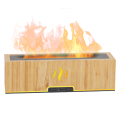 Wood Grain Essential Oil Diffuser Ultrasonic Aroma Air Humidifier with Blue Flame LED Light Home Room Aromatherapy Diffuser. 