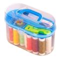 New Mini Sewing Kit Accessories Storage Organizer Box Plastic Thread Threader Needle Scissor Travel Box Sewing Tools. 