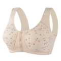 Pregnant Women Breastfeeding Bra Without Steel Ring Flower Print Maternity Underwear Front Button Bra Postpartum Underwear mummy Bra.