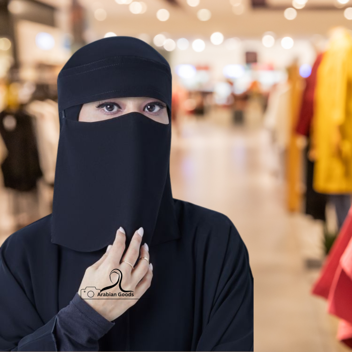 Saudi Niqab Style 1 Layer Sort nekab | Premium Fabrics | Saudi Style Sort Nikab 1 Part