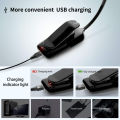 Delicate product LED Book Lights, Rechargeable Clip On Light, 3 Lighting Modes, 9 LEDs, Eye Protection Reading Lamp, up to 40 Hours Reading - Perfect for Reading-Black. 