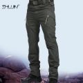 Men's Tactical Pants Multicket Elastic Waist  Trousers Male Casual Autumn Spring Cargo Pants For Men Slim Fit. 