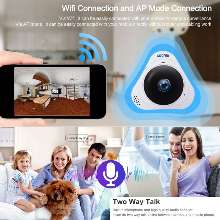 ESCAM%20Q8%20960P%20360%20Degrees%20Fisheye%20Lens%201.3MP%20WiFi%20IP%20Camera,%20Support%20Motion%20Detection%20/%20Night%20Vision,%20IR%20Distance:%205-10m,%20AU%20Plug%20-%20Image%208