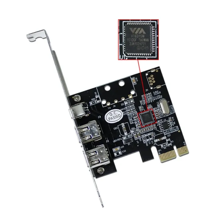 PCI-E%201X%20to%2016X%201394%20DV%20Video%20Capture%20Card%20with%206%20Pin%20to%204%20Pin%20Firewire%20Adapter%203%20Ports%20Free%20Driver%20Desktop%20Computer%20Accessory%20-%20Image%203