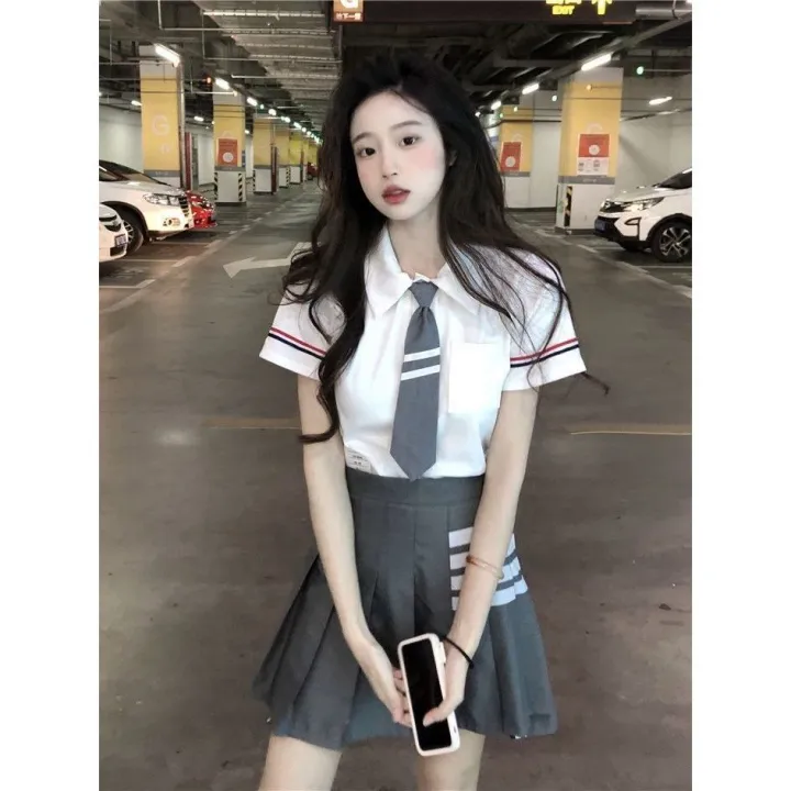 Cyndi%20Wang%20Same%20Pleated%20Skirt%20Suit%20Preppy%20StylejkUniform%20British%20Style%20School%20Uniform%20Student%20Graduation%20Dress%20Sweet%20Cool%20Female%20Summer%20-%20Image%204