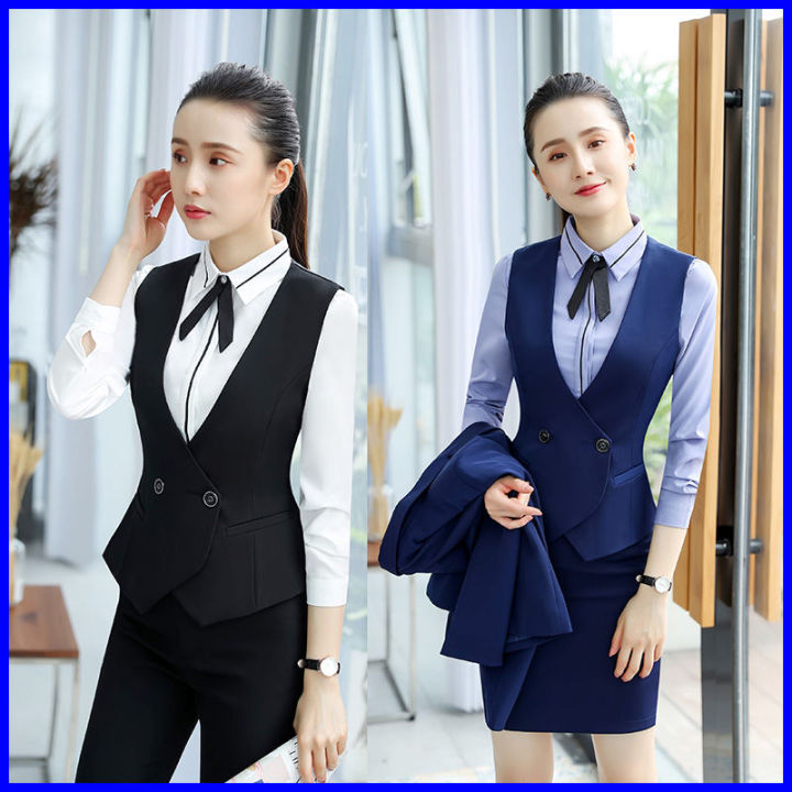 Front%20Desk%20Labor%20Suit%20Women's%20Spring%20and%20Autumn%20Reception%20Hotel%20Beautician%20Work%20Clothes%20Women's%20Hotel%20Business%20Suit%20Vest%20Three-Piece%20-%20Image%204