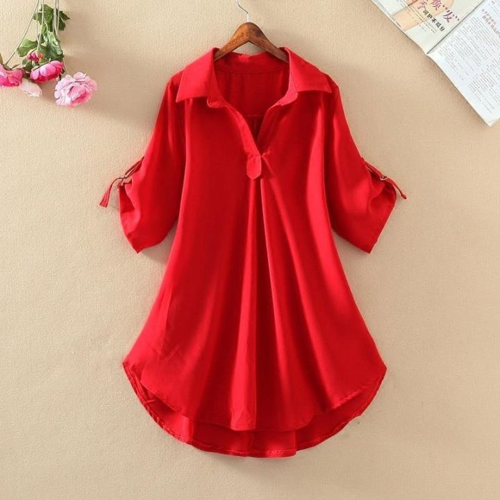 Medium,%20Long%20and%20Short%20Sleeve%20Chiffon%20Shirt%20Women's%20Summer%20New%20Large%20Size%20Loose%20Waist%20Tight%20Slimming%20Chiffon%20Blouses%20for%20Women%20-%20Image%202