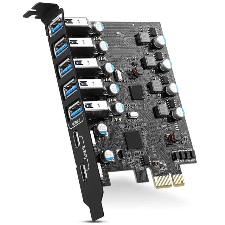 PCI-E%20to%20USB%203.0%207-Port%20Expansion%20Card,%20PCI%20Express%20USB%203.2%20Add%20in%20Card,%20Internal%20USB3%20Hub%20Converter%20for%20Desktop%20PC%20-%20Image%202