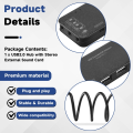 3 Port Usb 2.0 Hub External 7.1Ch Sound Card Headset Microphone Adapter For Pc.