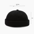 Vintage Dome Hat Mens Cotton Beanies for Men Docker Sailor Crimping Brimless Skull Caps Casual Elastic Cap. 