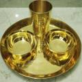 Kasha Pitol Set- Pitoler Plate, Bati, Design Glass Set / Kasha-Pitol Dinner Set. 