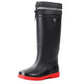Waterproof mouth men's high boots night reflective men's rain boots rainy day fishing patrol thickened non-slip men's water shoes rubber shoes.