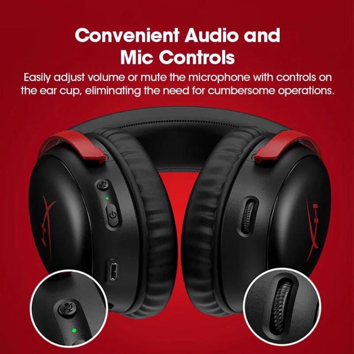 HyperX%20Cloud%203%20IIl%20Wireless%20Gaming%20Headset%20FPS%20headset%20Noise%20Cancellation%20Condenser%20mic%20120%20hours%20battery%20life%20For%20PC%20PS4/PS5%20-%20Image%204