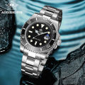 ADDIESDIVE Stainless Steel Watch Men's European and American Business Leisure Quartz Watch Waterproof Outdoor Sports Watch.