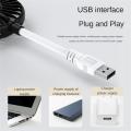 Small Portable USB Fan In-line Silent Office Table Fan USB Rechargeable Fan.