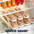 Double-Layer Egg Dispenser Automatic Roll-Down Egg Storage Rack Slide Egg Carton Refrigerator Egg Basket Kitchen Countertop Egg Holder  -  Food Storage & Dispensers -  Lifestyle Mall. 