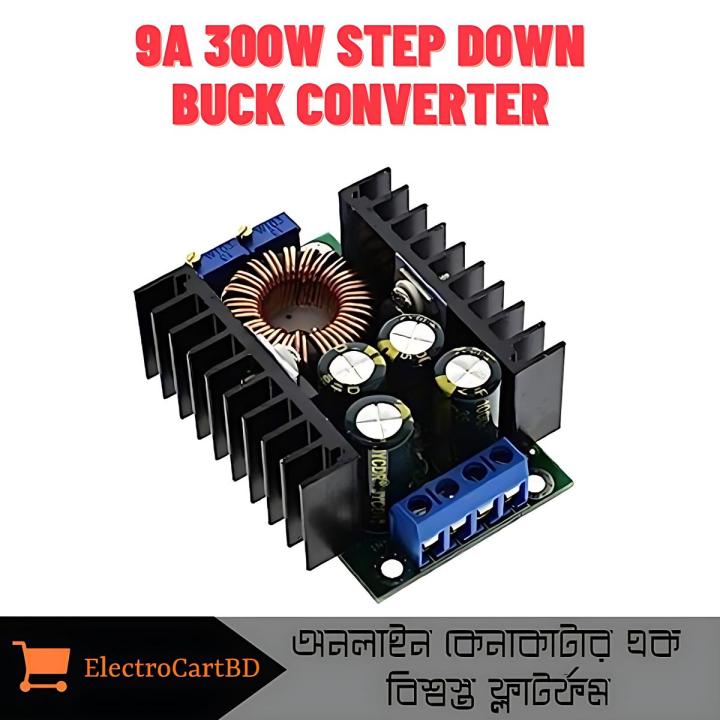 300W XL4016 DC-DC Max 9A Step Down Buck Converter 5-40V To 1.2-35V ...