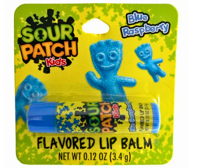 Stick Sour Patch Kids Blue Raspberry Candy Flavored Lip Balm Gluten Free