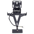 SL Motorcycle License Number Plate Frame Holder Multi-functional Adjustable Angle Turn Signal Tail Lamp Bracket. 