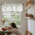 Sage Green Curtain Valance for Watercolor Eucalyptus Leaf Rod Pocket Valance Window Treatments Plant Leaves Easy to Use 137x45cm. 