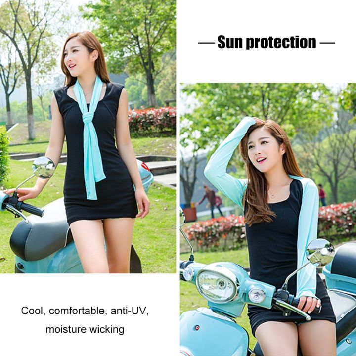 Women%20Summer%20Anti-UV%20Cooling%20Shawl%20Arm%20Sleeves%20Golfing%20Riding%20Outdoor%20Ice%20Silk%20Sun%20Protector%20Gloves%20Wrap%20Bolero%20Shrug%20-%20Image%205