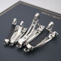 10/5pcs French Spring Hair Clips Blank Base Automatic Barrett Handmade Bow Hairpin for DIY Making Jewelry Accessories Wholesale. 
