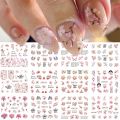 12pcs Marble Wave Nail Stickers Ink Watercolor Stone Water Transfer Sliders Tattoo Nail Art Decals Summer Flower Manicure BN3125. 