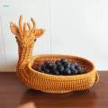 Animal Shape Woven Food Serving Basket PP Material for Kitchen Decoration.