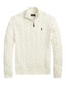 Ralph Lauren Cable-Knit Cotton Quarter-Zip Sweater – Off White. 