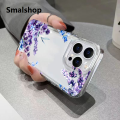 Smalshop For Xiaomi Redmi Note 14 Pro Plus 5G 14 13 12S 12 11 10 Case Purple Flower Phone Cover For Redmi 13 12 14C 13C 12C 4G Soft Funda. 