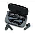 M19 TWS Wireless Bluetooth 5.1 Earbuds with LED Display Touch Control Noise Reduction Microphone Flashlight and Power Bank.