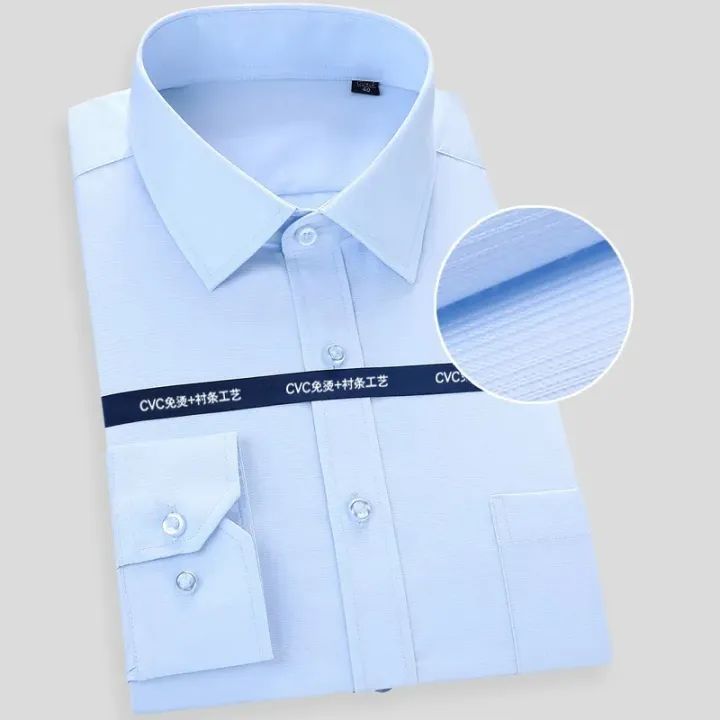 High%20Quality%20Cotton%20Men%20Dress%20Long%20Sleeve%20Shirt%202023%20New%20Solid%20Male%20Plus%20Size%20Regular%20Fit%20Stripe%20Business%20Shirt%20White%20Blue%20-%20Image%203