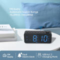 Alarm Clock Programmable RGB LED Compact Bedside Clock Modern Smart Digital Clock for Bedroom Accessory Wake Up Aid Home Décor Sleep Management Gift Idea. 