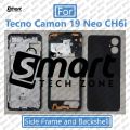 For Tecno Camon 19 Neo CH6i Full Body Housing (Back Panel + Side Frame + Lcd Frame) Repair Parts Casing.