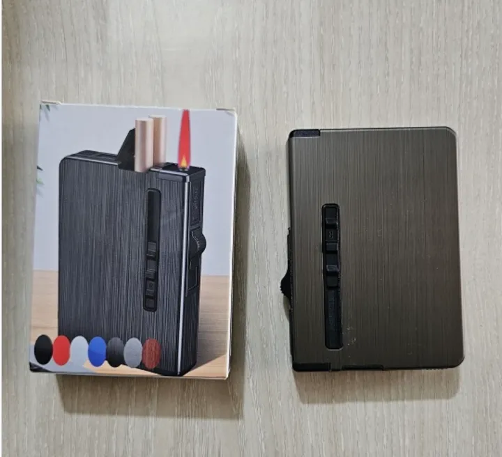 10%20pics%20Case%20Holder%20Automatic%20Storage%20Box%20Metal%20lighter%20Windproof%20-%20Image%205
