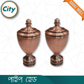 1 Pair (2 Pis) Antique Polished Curtain Pipe Cover Pipe Cap Pipe Head Big Minar For 1 Inch Pipe. 