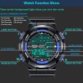 Honhx fashion Men Square Electronic watch casual sports digital watches waterproof shockproof luminous wristwatch.