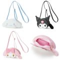 Kuromi Sanrio Sling Backpack My Melody Hello Kitty Dual-use Storage Bag Cinnamoroll Cartoon Side Pompom Purin Shoulder Bag.